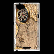 Coque Sony Xperia L Vintage compas de navigateur