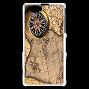 Coque Sony Xperia Z1 Compact Vintage compas de navigateur