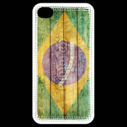 Coque iPhone 4 / iPhone 4S Drapeau Brésil Grunge 510