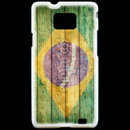 Coque Samsung Galaxy S2 Drapeau Brésil Grunge 510