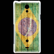 Coque Sony Xperia T Drapeau Brésil Grunge 510