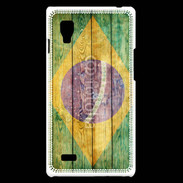 Coque LG Optimus L9 Drapeau Brésil Grunge 510