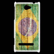 Coque HTC Windows Phone 8S Drapeau Brésil Grunge 510