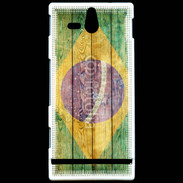 Coque Sony Xperia U Drapeau Brésil Grunge 510