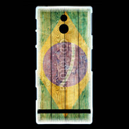 Coque Sony Xperia P Drapeau Brésil Grunge 510