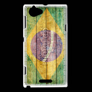 Coque Sony Xperia L Drapeau Brésil Grunge 510