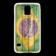 Coque Samsung Galaxy S5 Drapeau Brésil Grunge 510