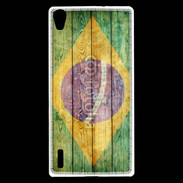 Coque Huawei Ascend P7 Drapeau Brésil Grunge 510