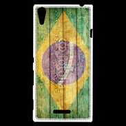 Coque Sony Xperia T3 Drapeau Brésil Grunge 510