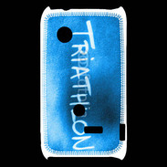 Coque Sony Xperia Typo Triathlon sur fond bleu
