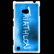 Coque Nokia Lumia 720 Triathlon sur fond bleu