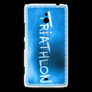 Coque Nokia Lumia 1320 Triathlon sur fond bleu