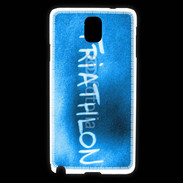Coque Samsung Galaxy Note 3 Triathlon sur fond bleu