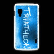 Coque LG L5 2 Triathlon sur fond bleu