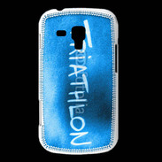 Coque Samsung Galaxy Trend Triathlon sur fond bleu