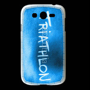 Coque Samsung Galaxy Grand Triathlon sur fond bleu