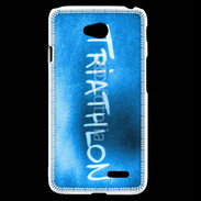 Coque LG L70 Triathlon sur fond bleu