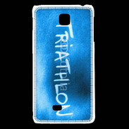 Coque LG F5 Triathlon sur fond bleu