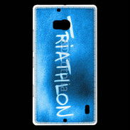 Coque Nokia Lumia 930 Triathlon sur fond bleu
