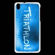 Coque HTC Desire 816 Triathlon sur fond bleu