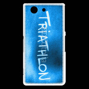 Coque Sony Xperia Z3 Compact Triathlon sur fond bleu