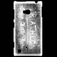 Coque Nokia Lumia 720 Triathlon en noir et blanc 25