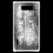 Coque LG Optimus L7 Triathlon en noir et blanc 25