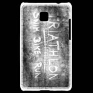 Coque LG Optimus L3 II Triathlon en noir et blanc 25