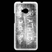 Coque HTC One Triathlon en noir et blanc 25