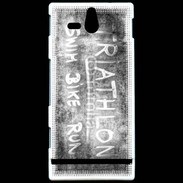 Coque Sony Xperia U Triathlon en noir et blanc 25