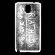 Coque Samsung Galaxy Note 3 Triathlon en noir et blanc 25