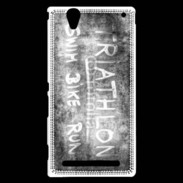 Coque Sony Xperia T2 Ultra Triathlon en noir et blanc 25