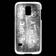Coque Samsung Galaxy S5 Mini Triathlon en noir et blanc 25