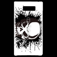 Coque LG Optimus L7 Tête de mort frisson 25