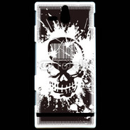 Coque Sony Xperia U Tête de mort Code Barre
