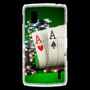Coque LG Nexus 4 Paire d'As au poker 75