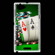 Coque Sony Xperia L Paire d'As au poker 75