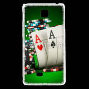 Coque LG F5 Paire d'As au poker 75