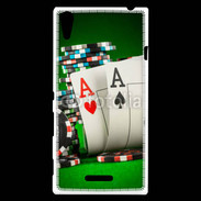 Coque Sony Xperia T3 Paire d'As au poker 75