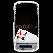 Coque HTC One SV Paire d'As au poker 85