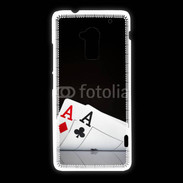 Coque HTC One Max Paire d'As au poker 85