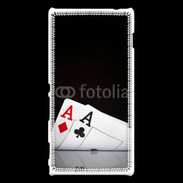 Coque Sony Xperia M2 Paire d'As au poker 85