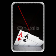 Grande pendule murale Paire d'As au poker 85
