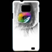 Coque Samsung Galaxy S2 Oeil Multicouleurs 75