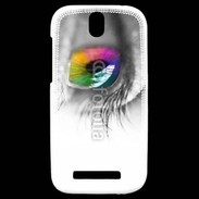 Coque HTC One SV Oeil Multicouleurs 75