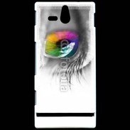Coque Sony Xperia U Oeil Multicouleurs 75