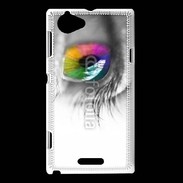 Coque Sony Xperia L Oeil Multicouleurs 75