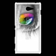 Coque Sony Xperia M2 Oeil Multicouleurs 75