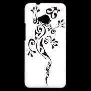 Coque HTC One Salamandre tribal noir 550