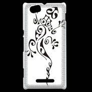 Coque Sony Xperia M Salamandre tribal noir 550